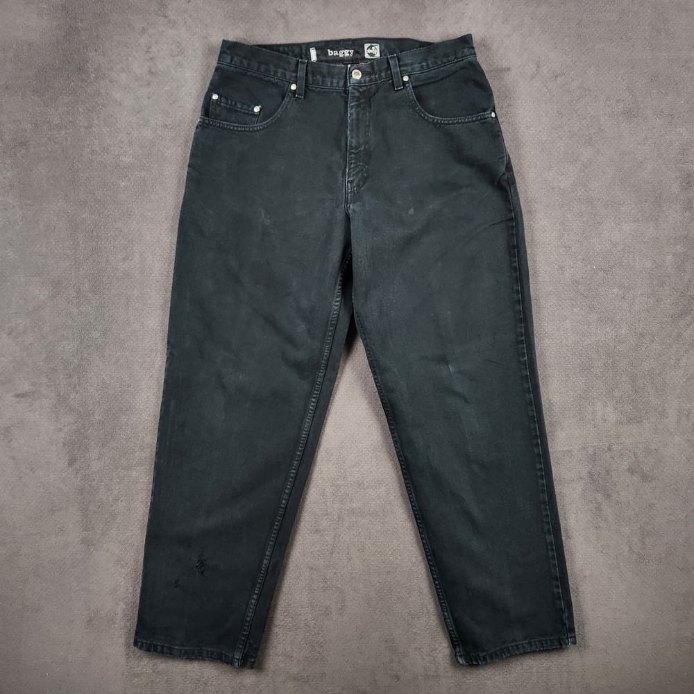 Levis SilverTab Baggy Jeans Mens 34x32 Black Faded Vintage 90s Loose Fit
